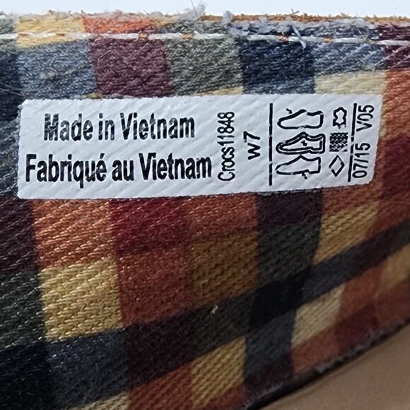 Crocs A-Leigh Slingback Wedge Sandals Women 7 Brown Leather Buckle Cork 11848 - Picture 11 of 11